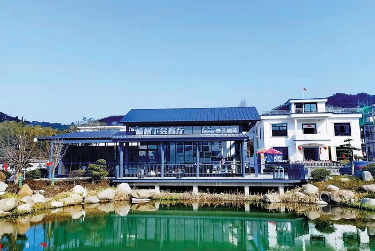 空中俯瞰慈溪市周巷镇万安庄村