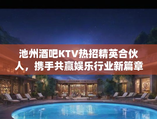 池州酒吧KTV热招精英合伙人，携手共赢娱乐行业新篇章！