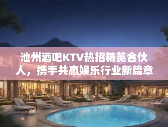 池州酒吧KTV热招精英合伙人，携手共赢娱乐行业新篇章！